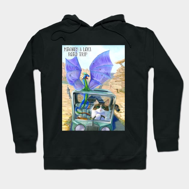 Magnus & Loki: Road Trip Hoodie by slclemens